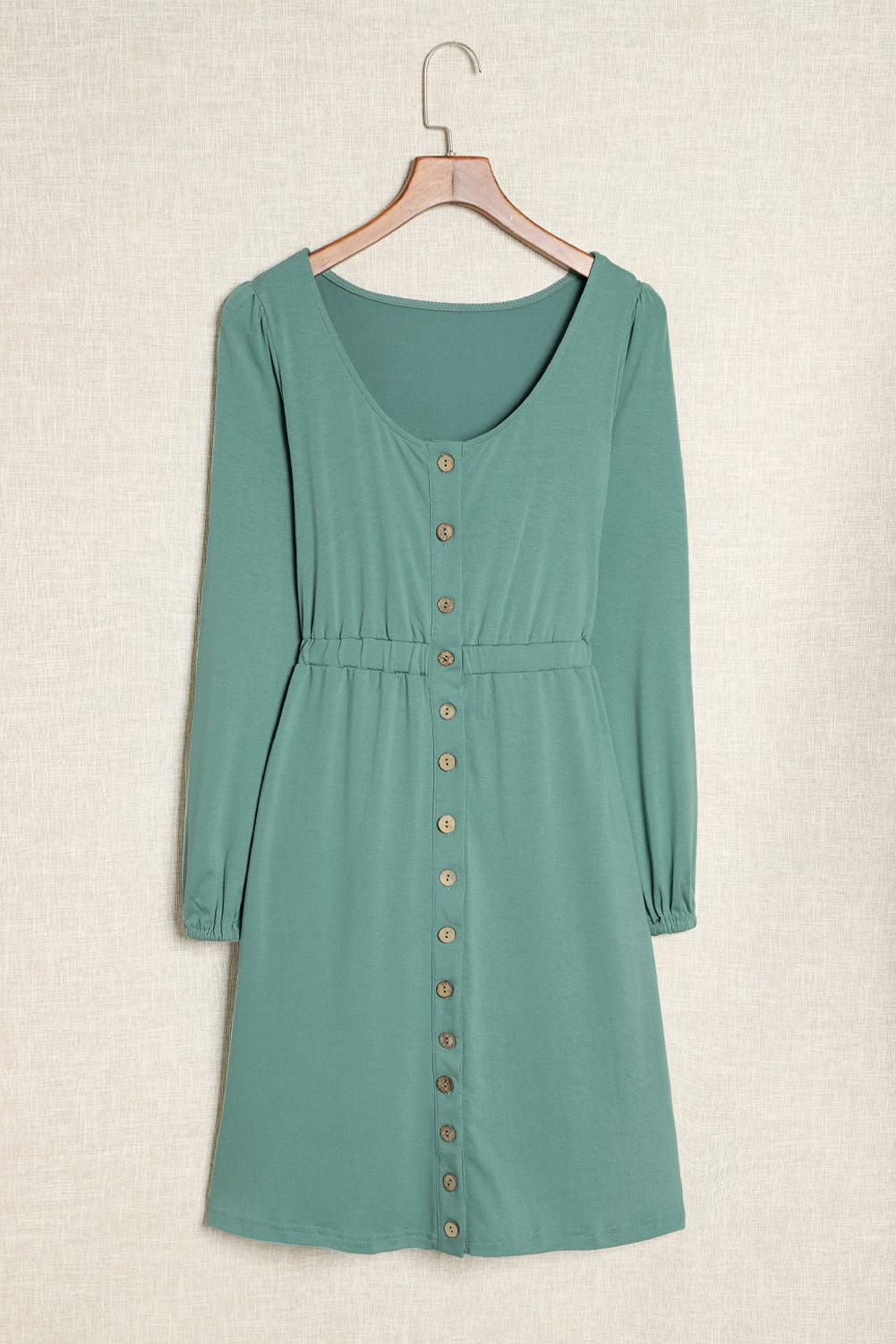 Julianna Button Up High Waist Long Sleeve Dress by Poppy Lee Lane
