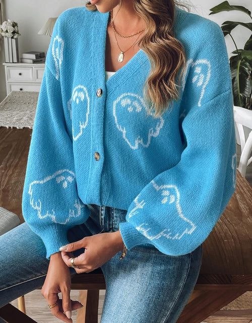 Load image into Gallery viewer, V-Neck Dropped Shoulder Cardigan
