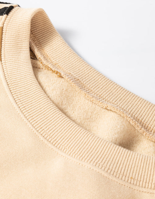 Load image into Gallery viewer, Contrast Round Neck Long Sleeve Sweatshirt

