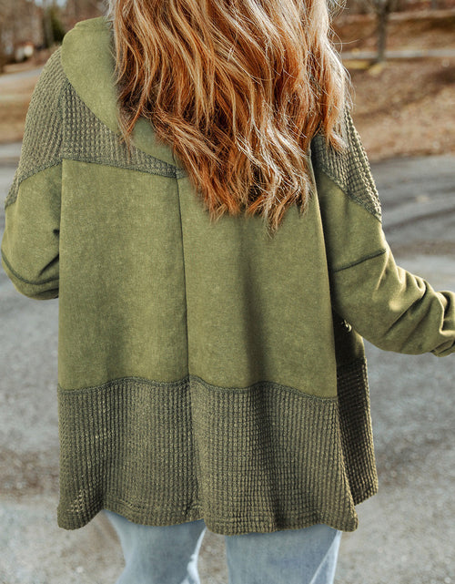 Load image into Gallery viewer, Zip-Up Drawstring Hooded Jacket
