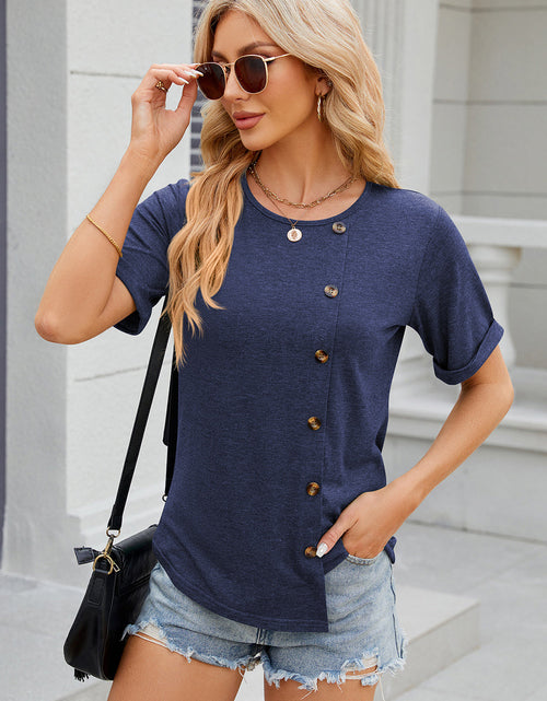 Load image into Gallery viewer, Round Neck Short Sleeve T-Shirt
