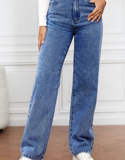 Load image into Gallery viewer, High Waist Straight Jeans
