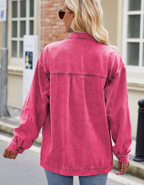 Load image into Gallery viewer, Button Up Denim Jacket with Pockets
