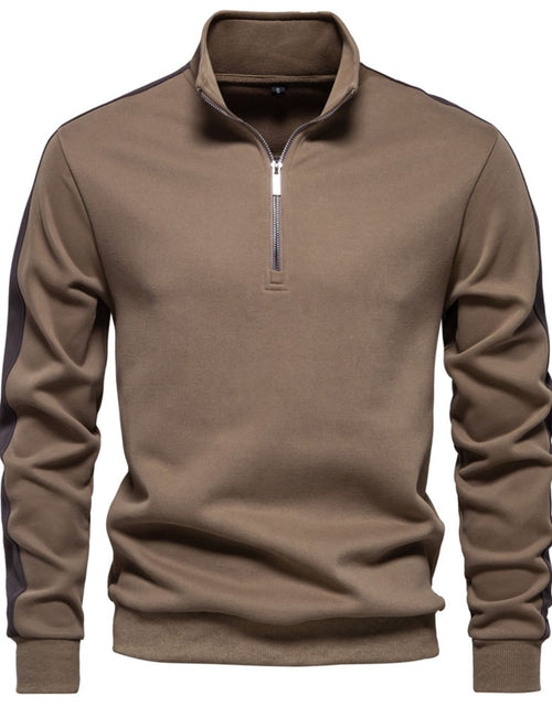 Load image into Gallery viewer, Men's Contrast Striped Long Sleeve Sweatshirt

