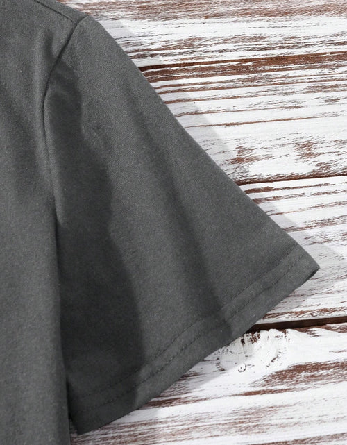 Load image into Gallery viewer, Lucky Clover Round Neck Short Sleeve T-Shirt
