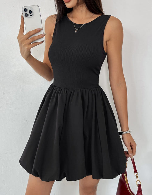 Load image into Gallery viewer, Perfee Ruched Sleeveless Mini Dress
