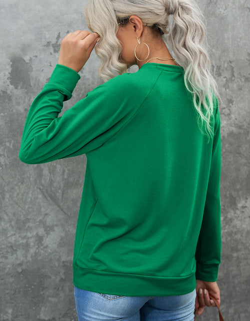 Load image into Gallery viewer, Round Neck Long Sleeve Sweatshirt
