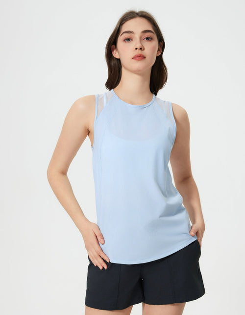 Load image into Gallery viewer, Millennia Cutout Back Round Neck Active Tank
