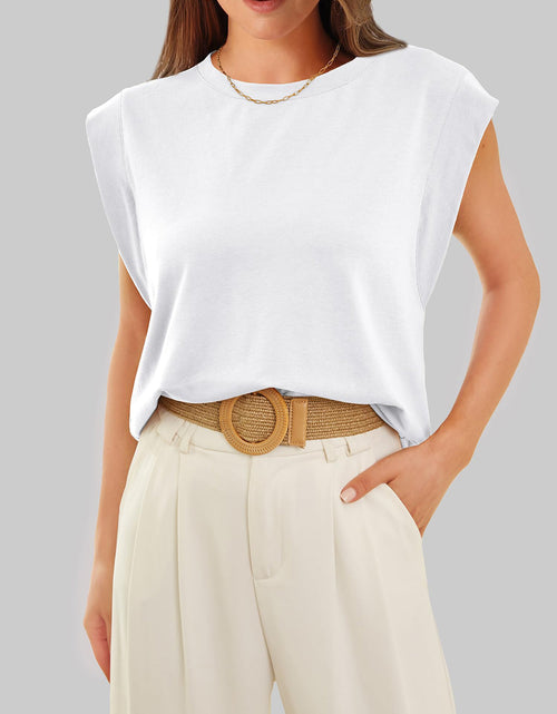 Load image into Gallery viewer, Florira Round Neck Cap Sleeve T-Shirt
