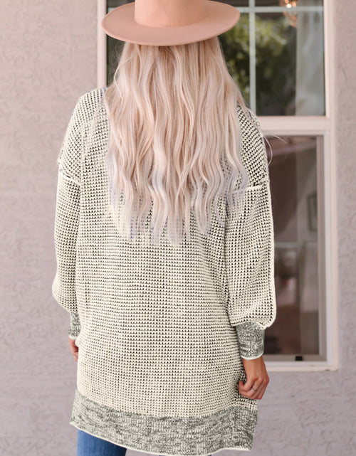 Load image into Gallery viewer, Woven Right Heathered Open Front Longline Cardigan
