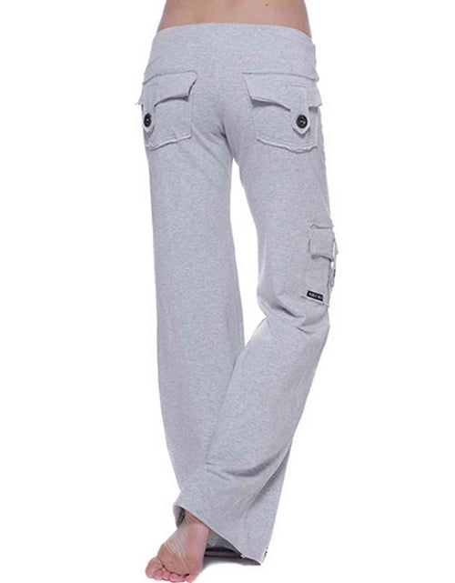 Load image into Gallery viewer, Mid Waist Pants with Pockets
