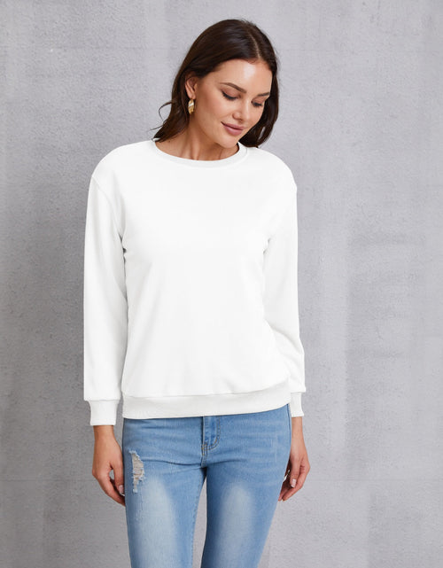 Load image into Gallery viewer, Round Neck Dropped Shoulder Sweatshirt
