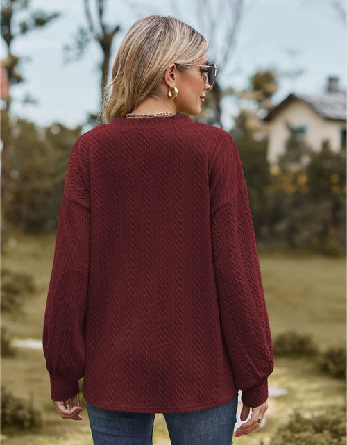 Load image into Gallery viewer, V-Neck Dropped Shoulder Blouse
