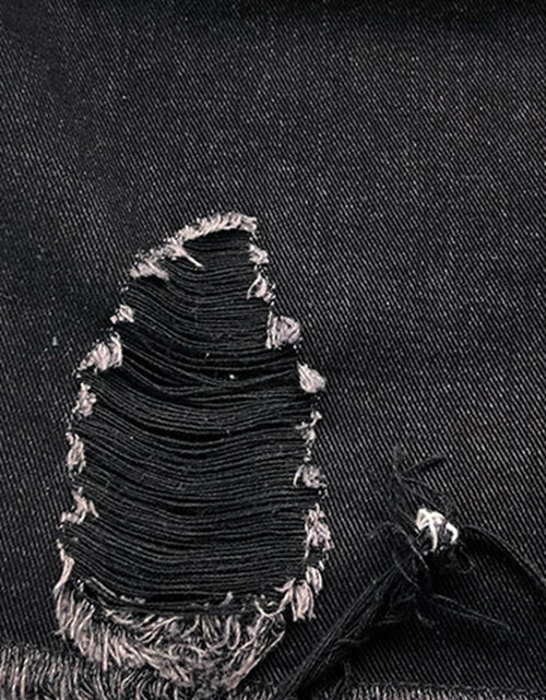 Load image into Gallery viewer, Raw Hem Collared Neck Long Sleeve Denim Jacket
