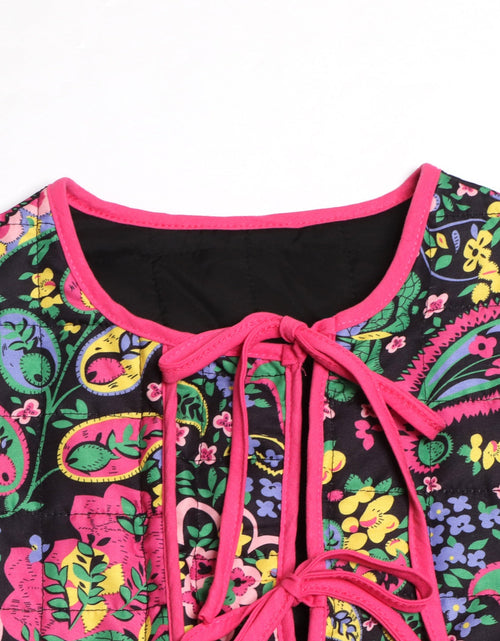 Load image into Gallery viewer, Tied Printed Long Sleeve Jacket
