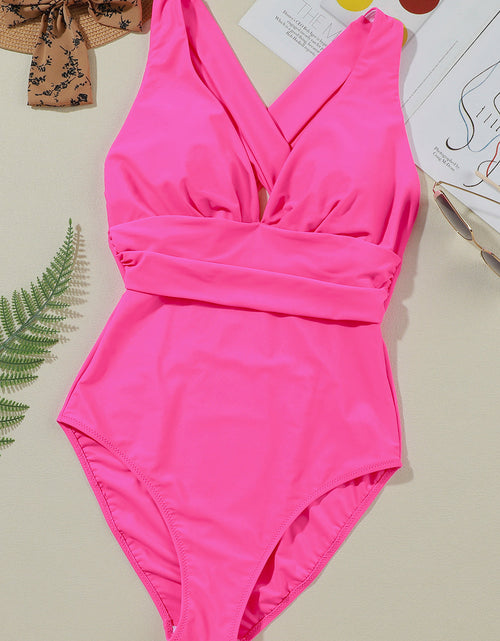 Load image into Gallery viewer, Crisscross Wide Strap One-Piece Swimwear
