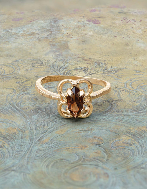 Load image into Gallery viewer, Vintage Jewelry Marquise Cut Jet Black Crystal Cocktail Ring in 18k White Gold Electroplate by PVD Vintage Jewelry
