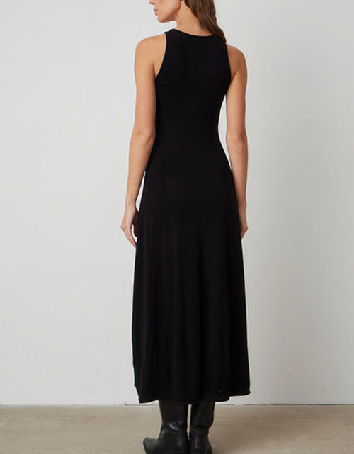 Load image into Gallery viewer, Side Slit Round Neck Sleeveless Dress
