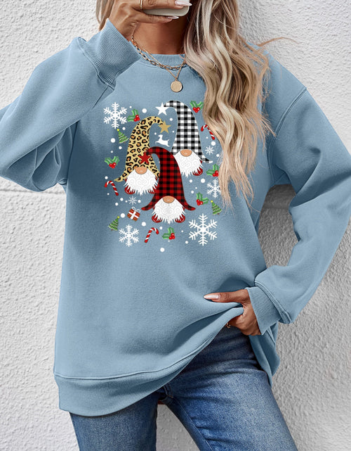 Load image into Gallery viewer, Faceless Gnomes Graphic Drop Shoulder Sweatshirt
