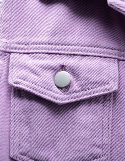 Load image into Gallery viewer, Full Size Button Down Raw Hem Sleeveless Denim Jacket Plus Size
