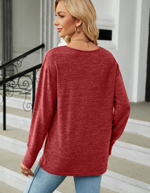 Load image into Gallery viewer, V-Neck Long Sleeve T-Shirt
