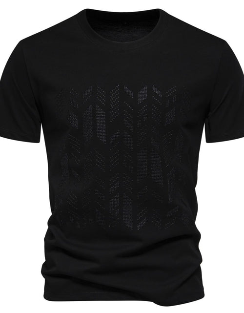 Load image into Gallery viewer, Men's Round Neck Geometric Embroidered T-Shirt
