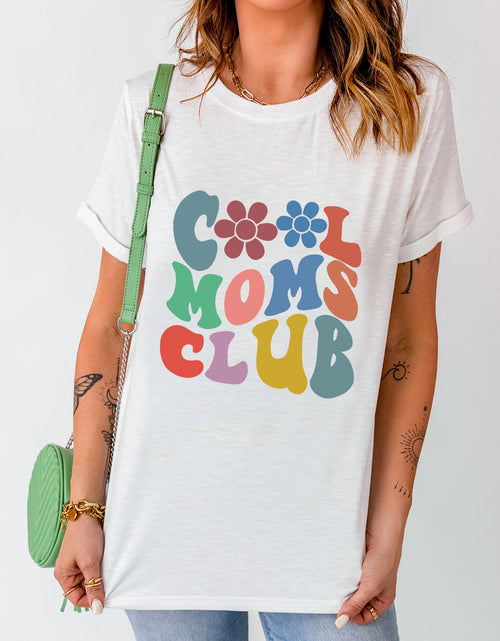 Load image into Gallery viewer, COOL MOMS CLUB Round Neck Short Sleeve T-Shirt
