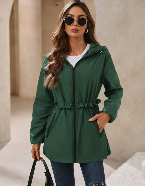 Load image into Gallery viewer, Ivy Lane Outdoor Waterproof Long Sleeve Hooded Windbreaker
