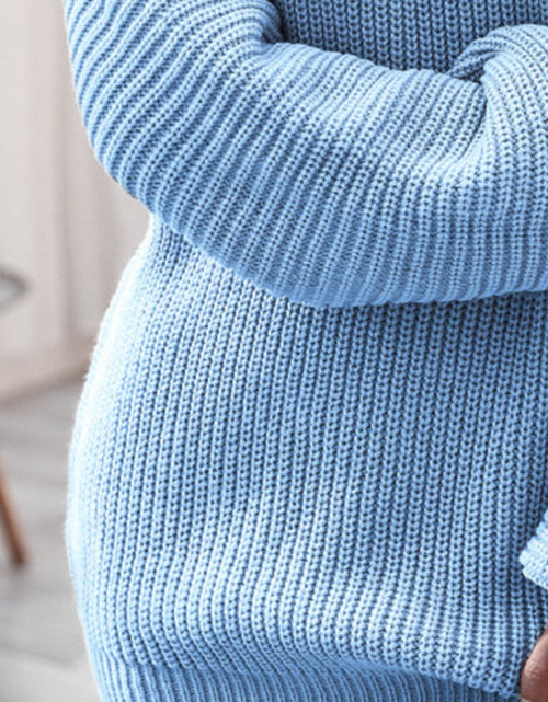 Load image into Gallery viewer, Rib-Knit Mini Sweater Dress
