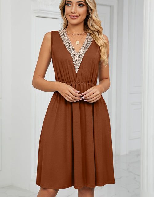 Load image into Gallery viewer, Pocketed V-Neck Wide Strap Dress
