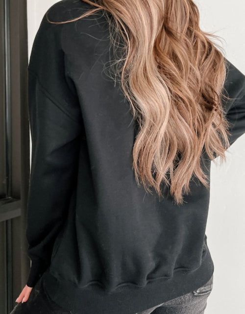 Load image into Gallery viewer, MARDI GRAS Round Neck Drop Shoulder Sweatshirt
