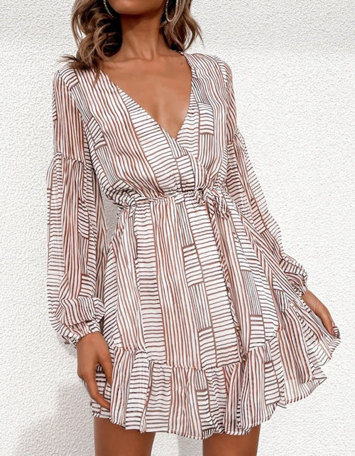 Load image into Gallery viewer, Cutout Back Surplice Long Sleeve Dress

