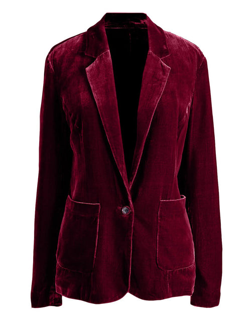 Load image into Gallery viewer, Pocketed Button Up Lapel Collar Blazer

