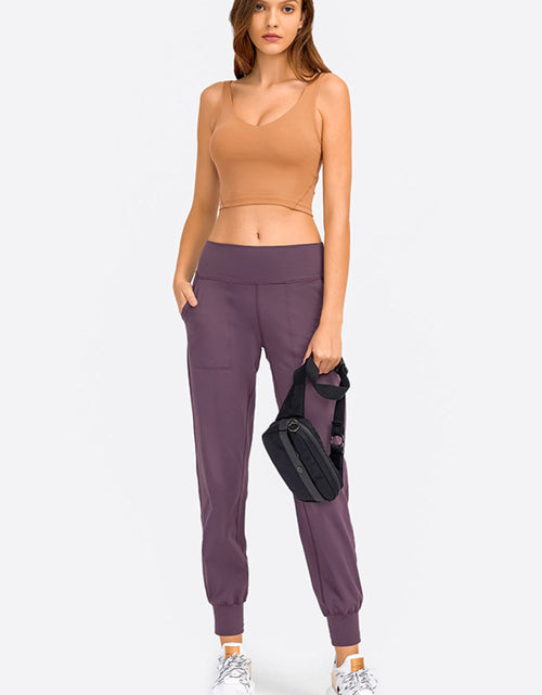 Load image into Gallery viewer, Millennia Deep V-Neck Crop Sports Bra
