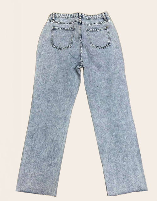 Load image into Gallery viewer, Distressed Straight Leg Jeans with Pockets

