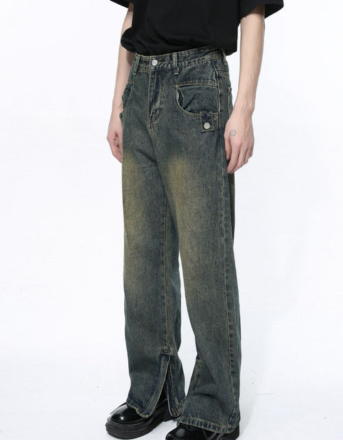 Load image into Gallery viewer, Side Slit Jeans with Pockets
