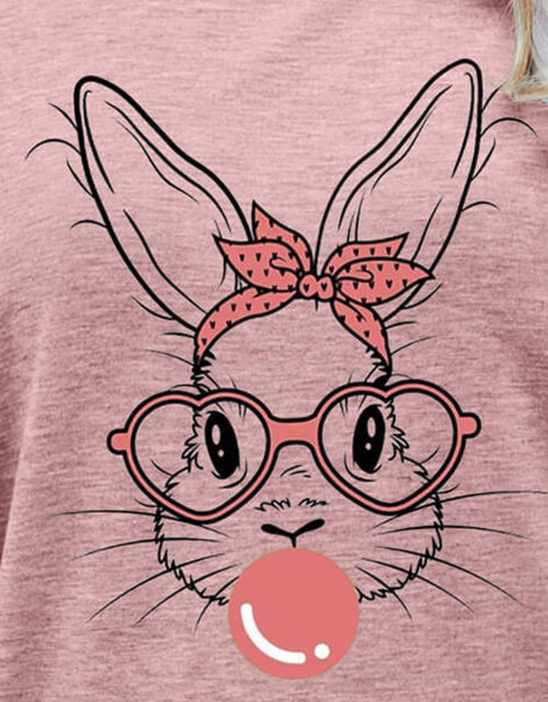 Load image into Gallery viewer, Easter Bunny Graphic Round Neck T-Shirt
