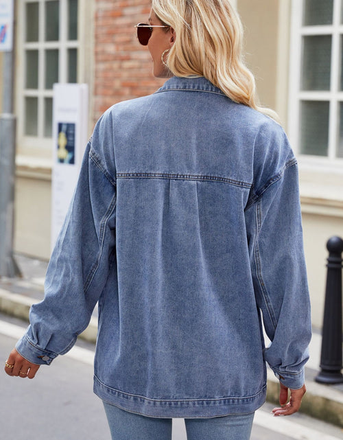 Load image into Gallery viewer, Button Up Denim Jacket with Pockets
