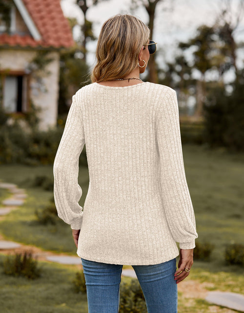 Load image into Gallery viewer, Round Neck Button-Down Long Sleeve Tee
