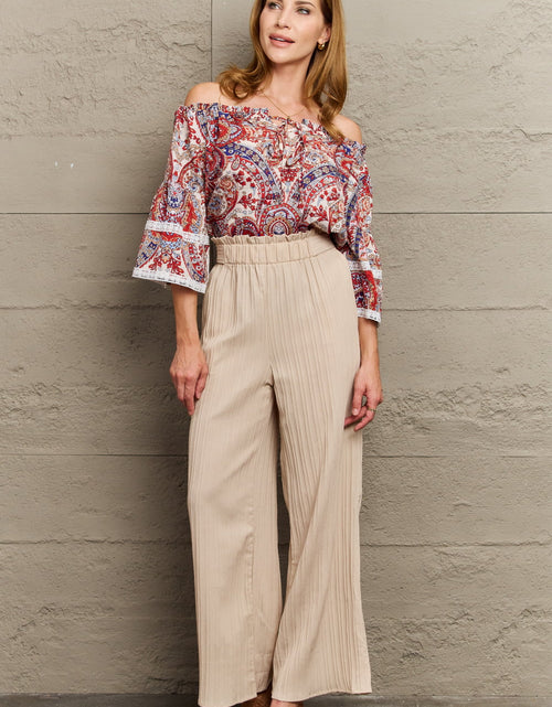 Load image into Gallery viewer, Perfee Off Shoulder Bohemian Style Blouse
