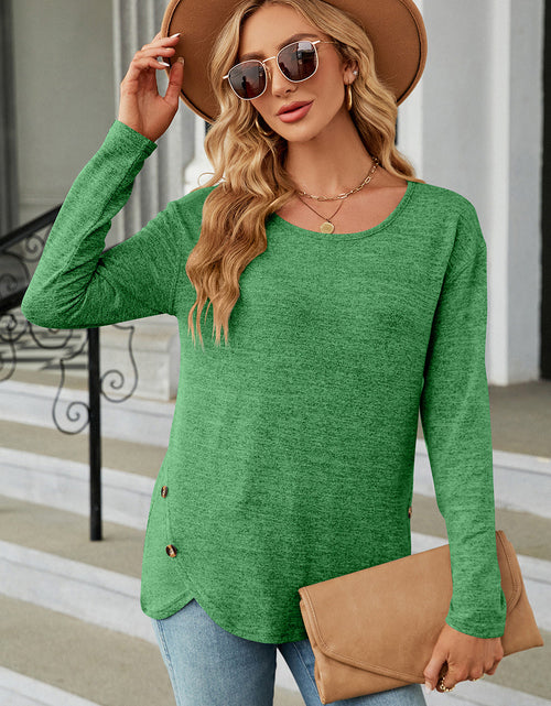 Load image into Gallery viewer, Round Neck Long Sleeve T-Shirt
