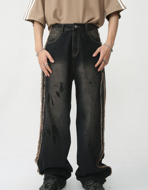 Load image into Gallery viewer, Raw Edge Mid Rise Men's Jeans
