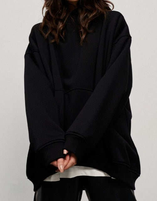 Load image into Gallery viewer, Pocketed Dropped Shoulder Long Sleeve Hoodie
