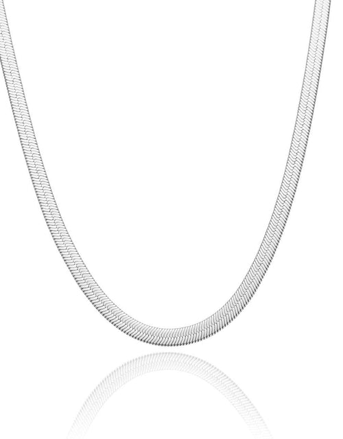 Load image into Gallery viewer, C004W B.Tiff 4mm Herringbone Chain Necklace by B.Tiff New York
