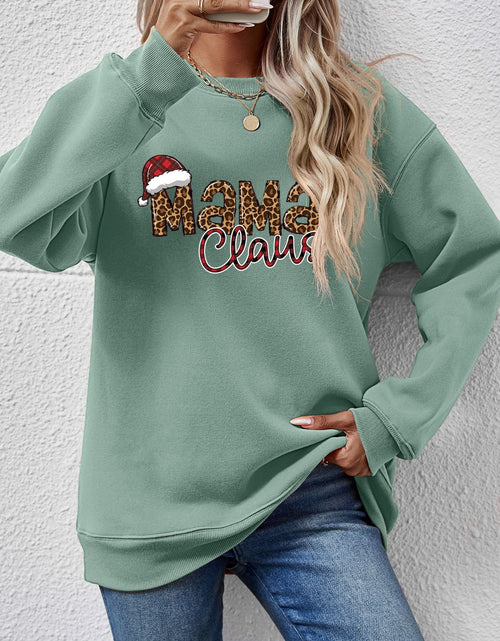 Load image into Gallery viewer, Round Neck Letter Graphic Long Sleeve Sweatshirt

