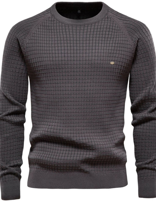 Load image into Gallery viewer, Texture Round Neck Long Sleeve Sweater
