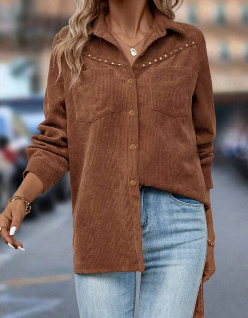 Load image into Gallery viewer, Button Down Long Sleeve Shacket
