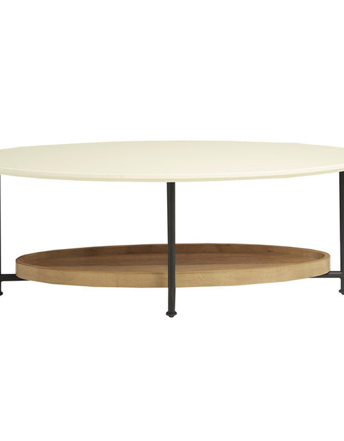 Load image into Gallery viewer, Monte Oval White/Natural Coffee Table by Blak Hom
