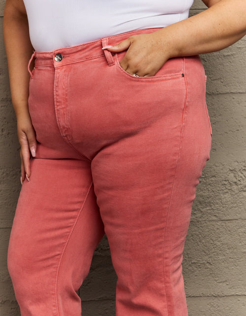 Load image into Gallery viewer, RISEN Bailey Full Size High Waist Side Slit Flare Jeans
