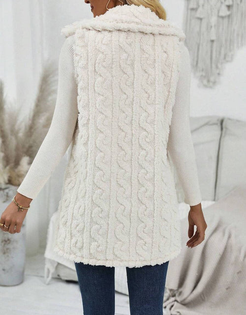 Load image into Gallery viewer, Fuzzy Button Up Vest Coat
